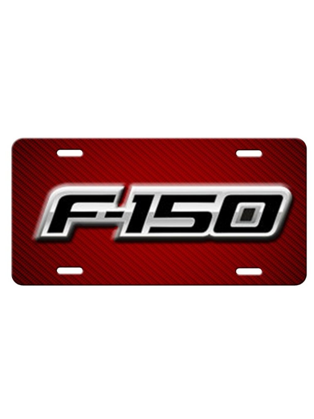 FORD F-150 Inspired art simulated red carbon fiber aluminum license plate tag